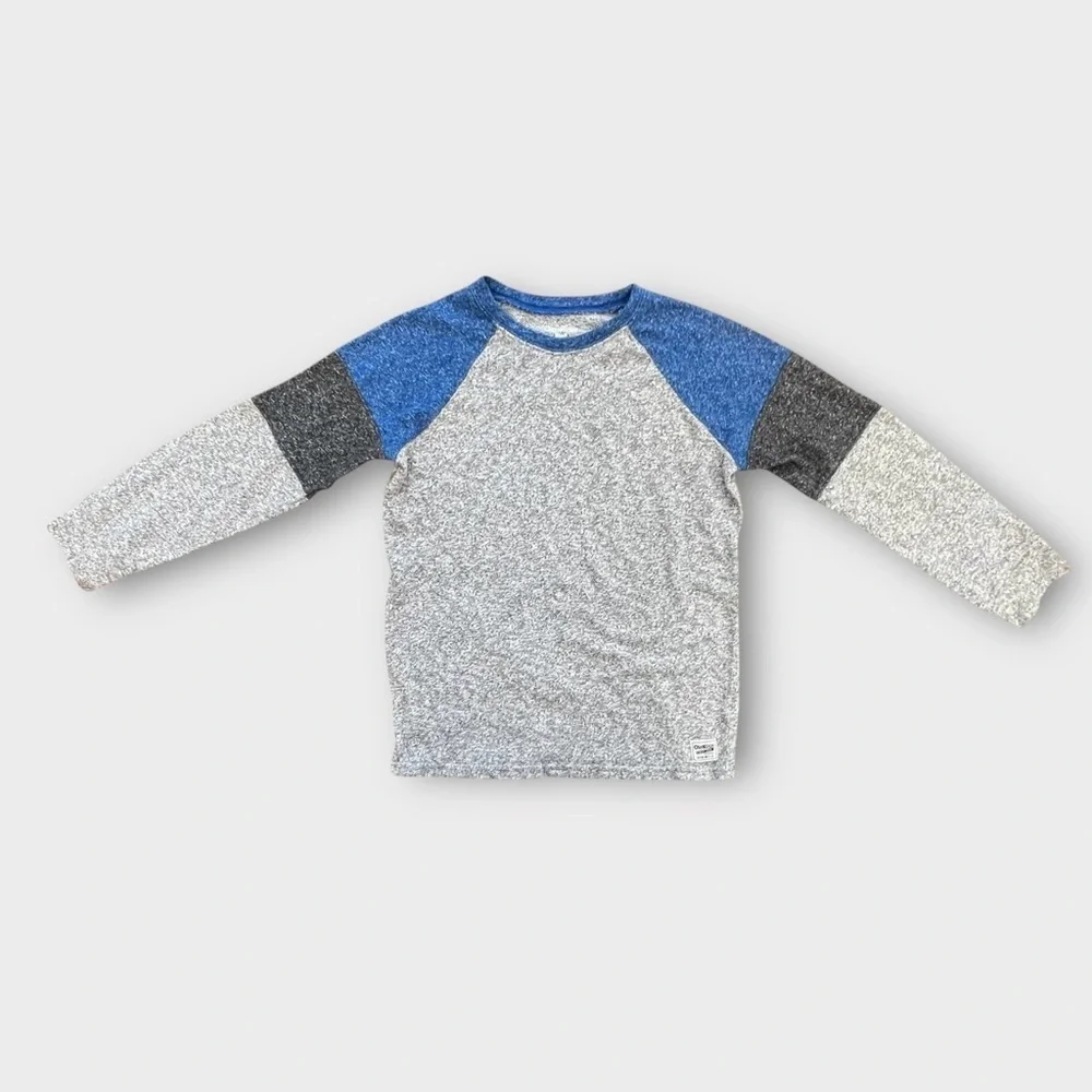 OshKosh B'gosh Blue and Gray Super Soft Long Sleeve Tee